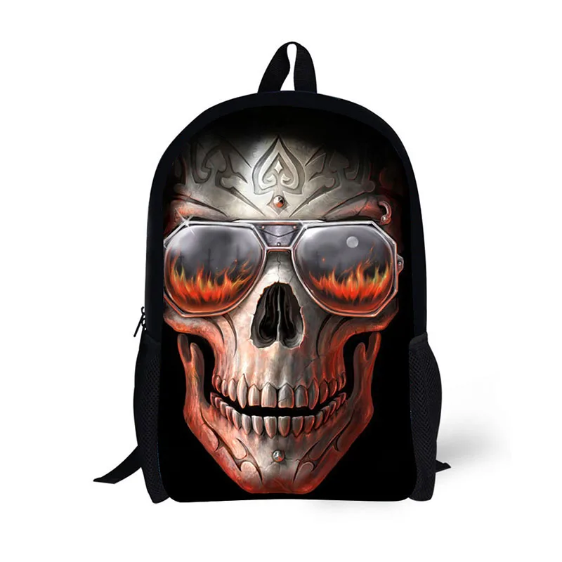 

3D skull prints backpack for men black backpack Softback backbag for school and daily use high quality school bags