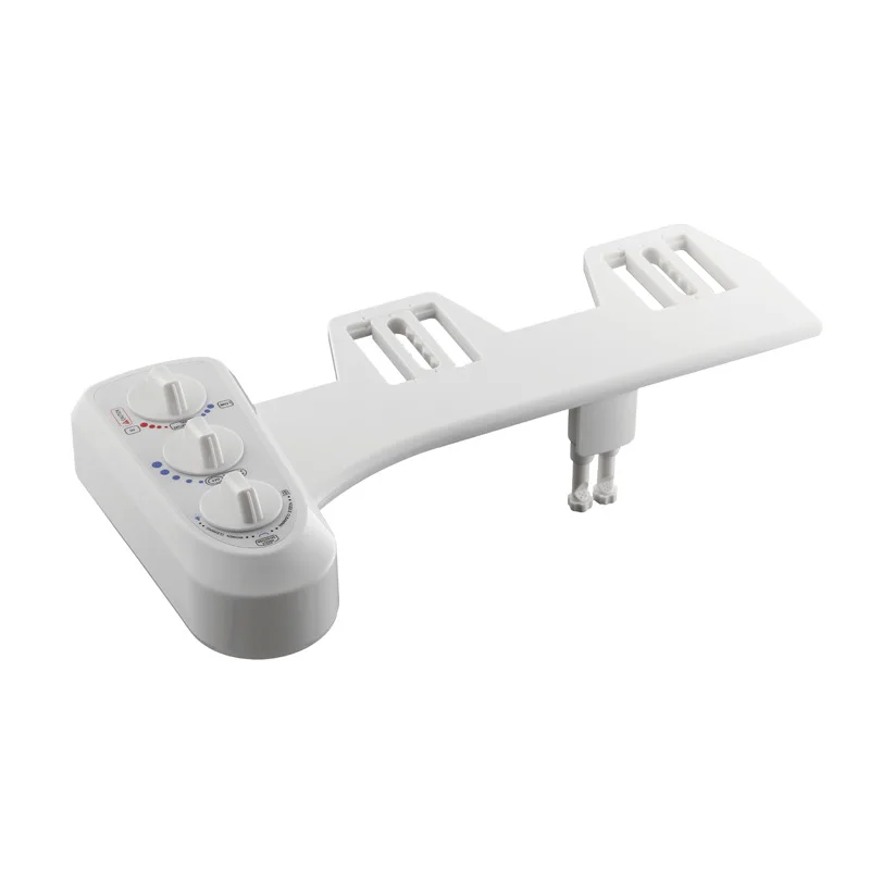 1PC ABS Bidet for Non-Electric Mechanical Bidet Toilet Seat Attachment Hot and Cold Water Spray Dual Nozzle