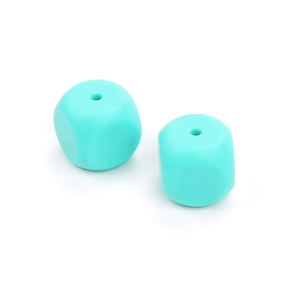 LOFCA 10pcs/lot Dice Loose Silicone Beads For making Necklace Bracelets Keychain Jewelry accessories