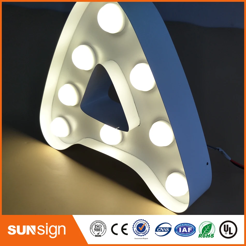 

Manufacturer frontlit stainless steel LED light letters sign for store