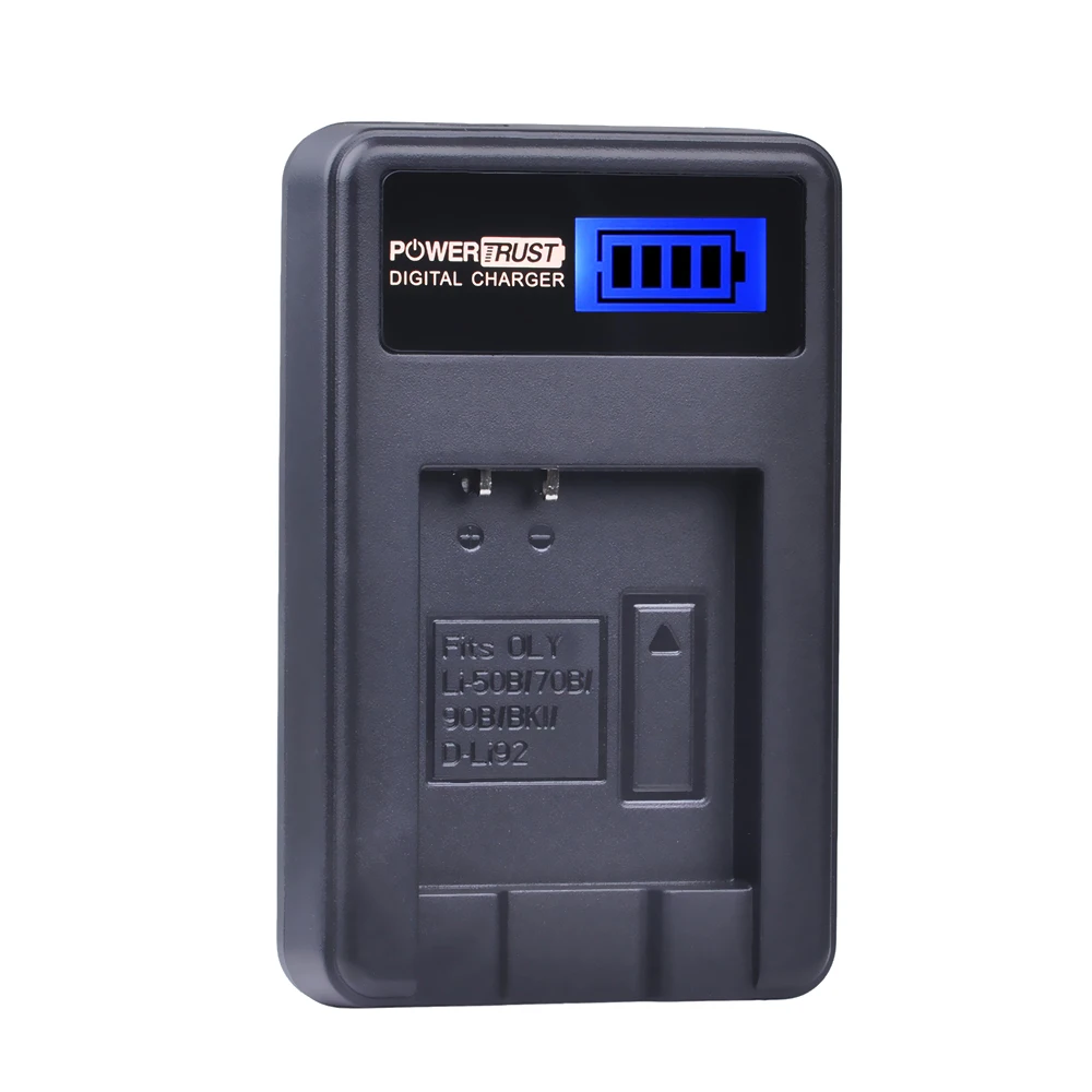 PowerTrust LI-70B Li-70B li70b LCD USB Battery Charger for Olympus Tough D-705 D-710 D745 FE-4020 FE-4040 FE-5040 VG-110 Camera