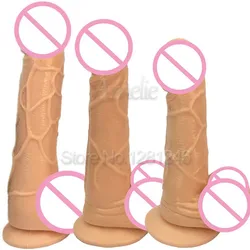 3 Size 3 Color Silicone Realistic Dildos Strong Suction Cup Dick Adult Sex Toys for Women Lesbian Erotic Male Penis Sex Products