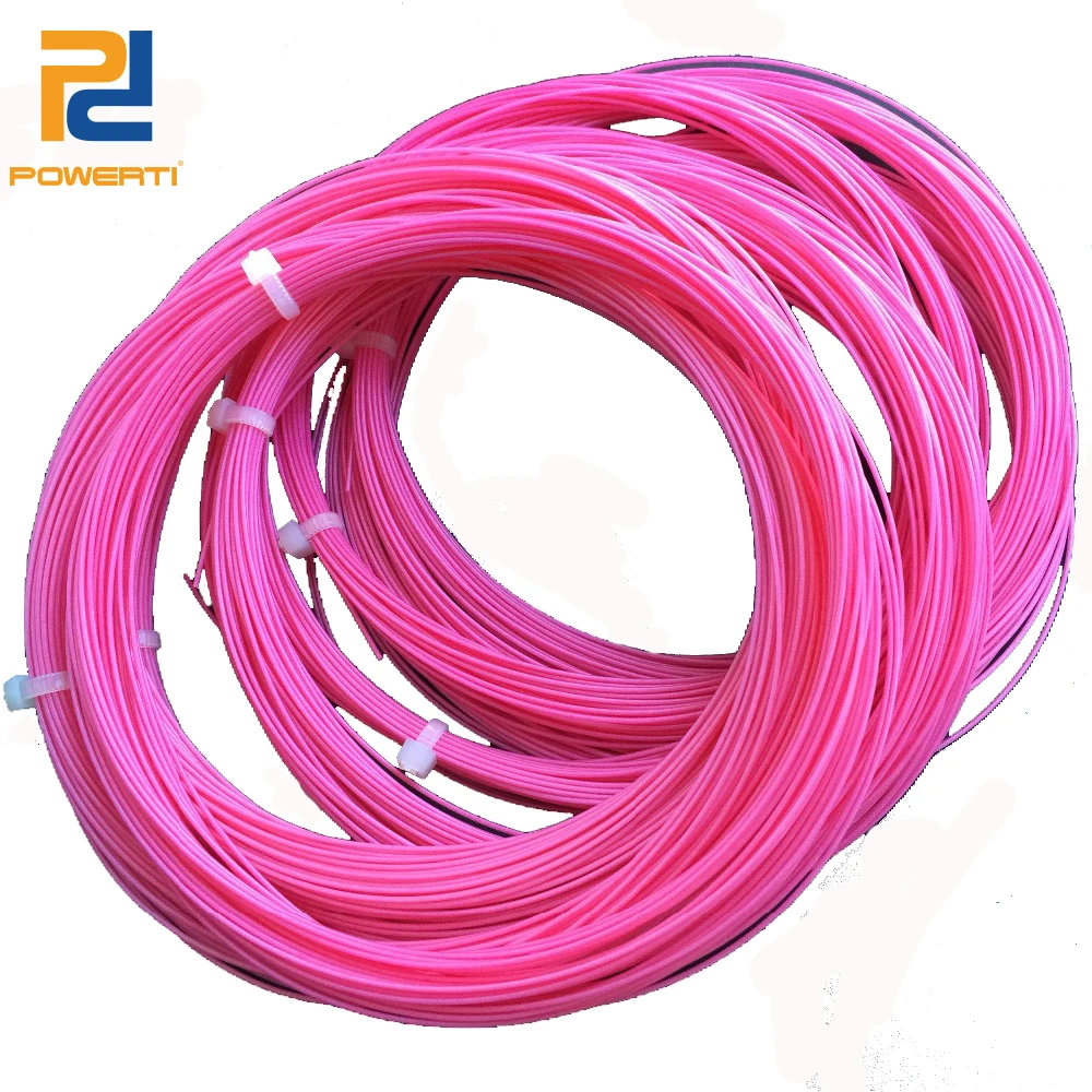 

POWERTI 10pcs/lot- Wholesale Pink 0.70mm String Badminton Racket String Sport Outdoor Racquet Training String 10m Badminton Line