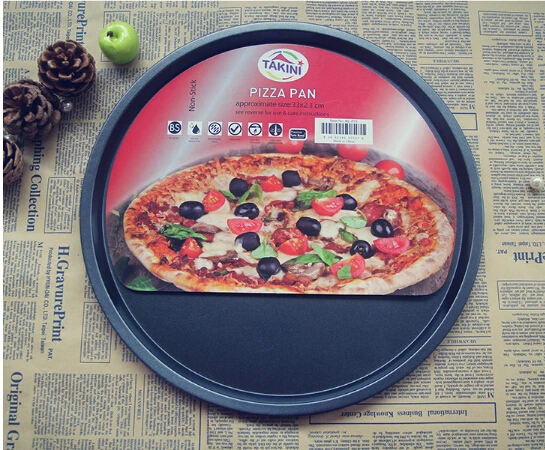 

1PC 13 inch Thicking Pizza plate baking tools pizza tray Home baking oven microwave oven use Non-Stick pizza pan Dish J0503