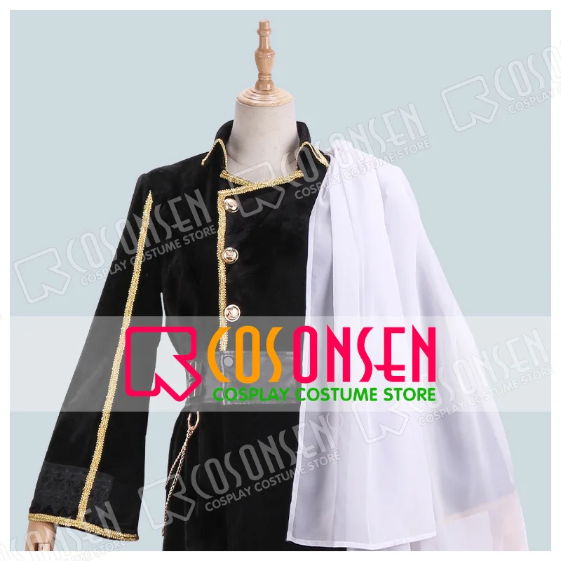 

Touken Ranbu Nikkari Aoe Stage Play Cosplay Costume Black Jacket With Cloak COSPLAYONSEN full set Hot New