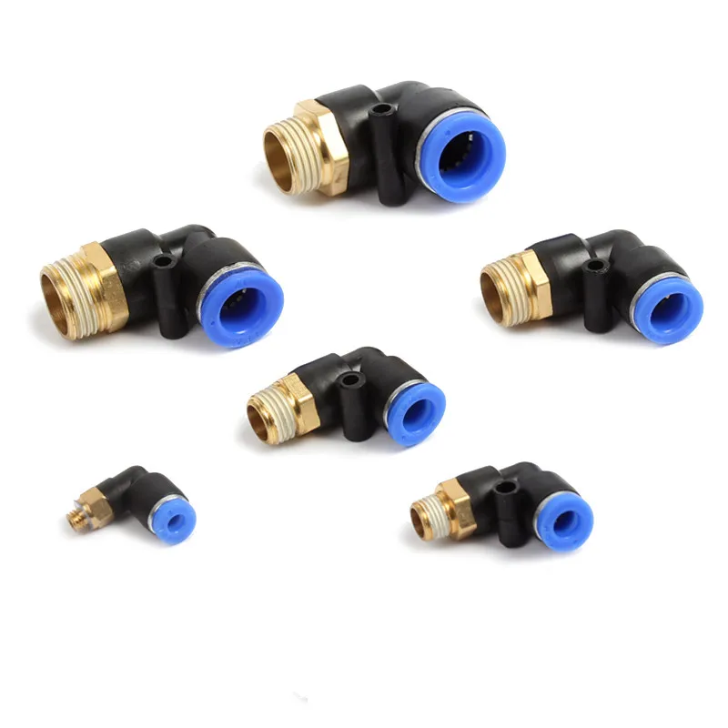 

Pneumatic 4mm to 12mm Male Thread 90 Degree Elbow Pipe Quick Fittings