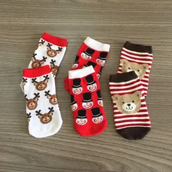 Baby Socks Cotton Cute Animal Socks Baby Christmas Socks Deer Bebe Boys Girls Santa Newborn Patterned Footwear Red Brand (0-12M)