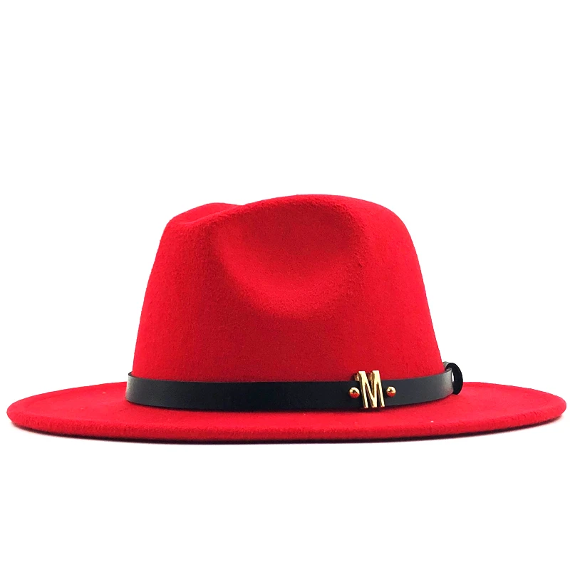 women wide-brimmed felt wool Jazz Fedora hats panama style ladies Trilby Gambler fashion hat cowboy party sunshade cap