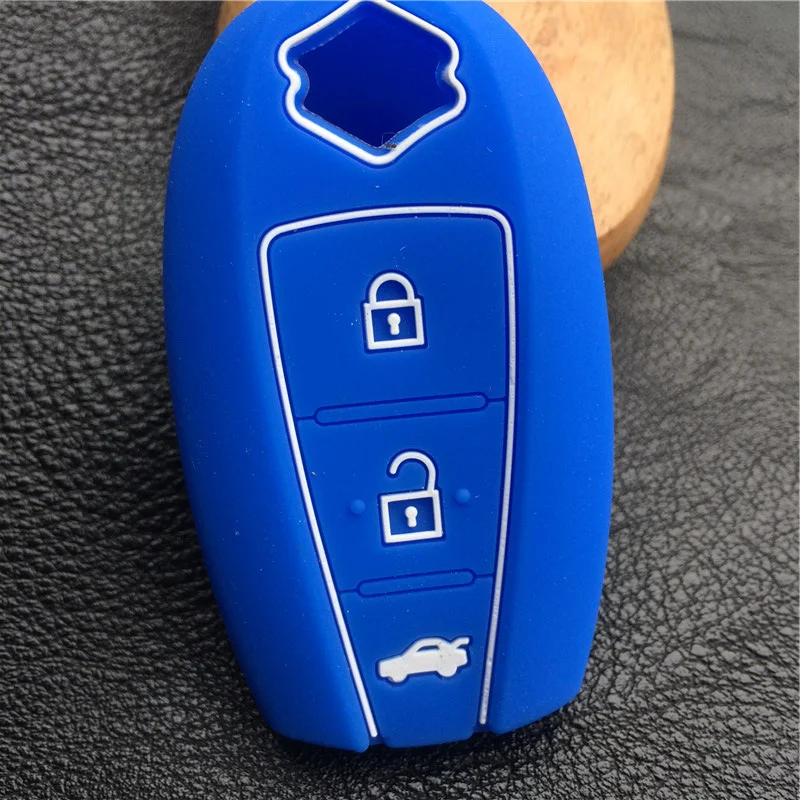 Silicone rubber car Key Cover For Suzuki Swift Kizashi SX4 S-Cross  Maruti Ciaz  Baleno 3button remote Key