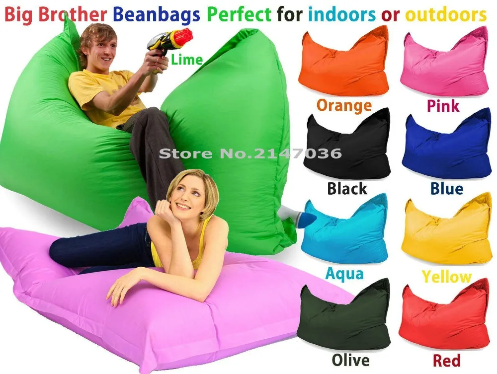 BIg and large size bean bag chair, outdoor and indoor beanbag sofa lounges