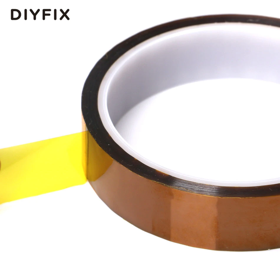 DIYFIX 20mm x 33 metro Resistente Al Calore Ad Alta Temperatura Polyimide Nastro Adesivo Nastro Isolante per BGA Industria Elettronica