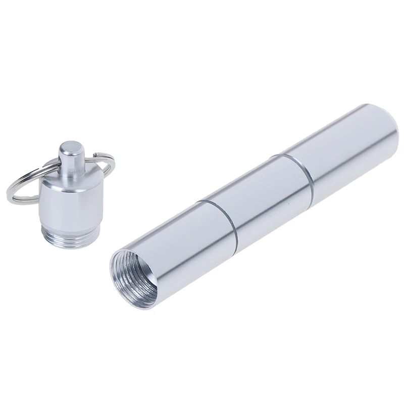 New Arrival Portable Mini Pill Bottle Keychain Aluminum Container Waterproof Travel Medicine Holder Case Keyring Dropshipping
