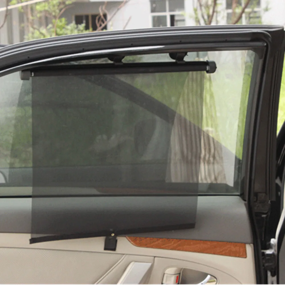 

Chunmu 2pcs Universal Retractable Car Vehicle Curtain Window Roller Sun Shade Blind Protector (40 * 45CM) Car Styling