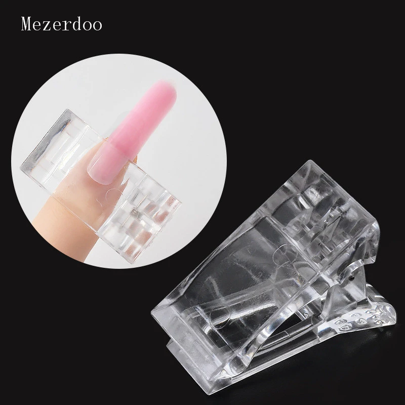 5/10Pcs Transparent Poly Nail Gel Quick Building Tips Clip Finger Extension UV LED Plastic Nail Tool Kits for Nails