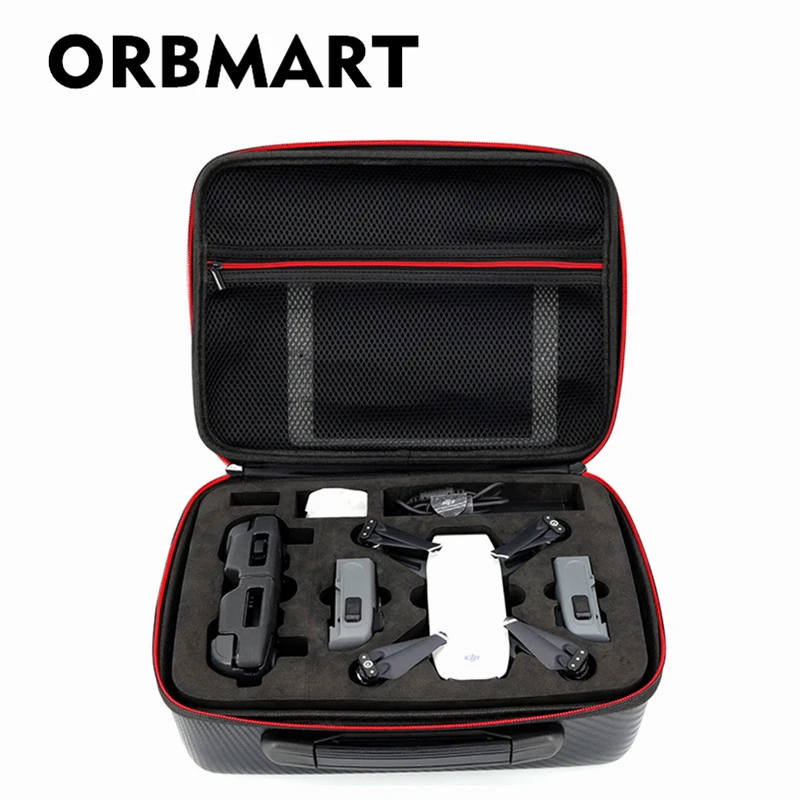 

ORBMART Waterproof Portable Hard Hardshell Carry Bag Storage Case For DJI Spark Quadcopter Controller and Drone Accessories