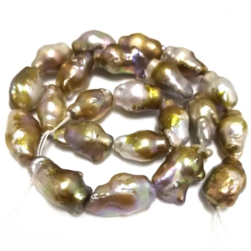 

16 inches 12-25mm High Luster Natural Lavender Rice Shaped Baroque Pearl Loose Strand