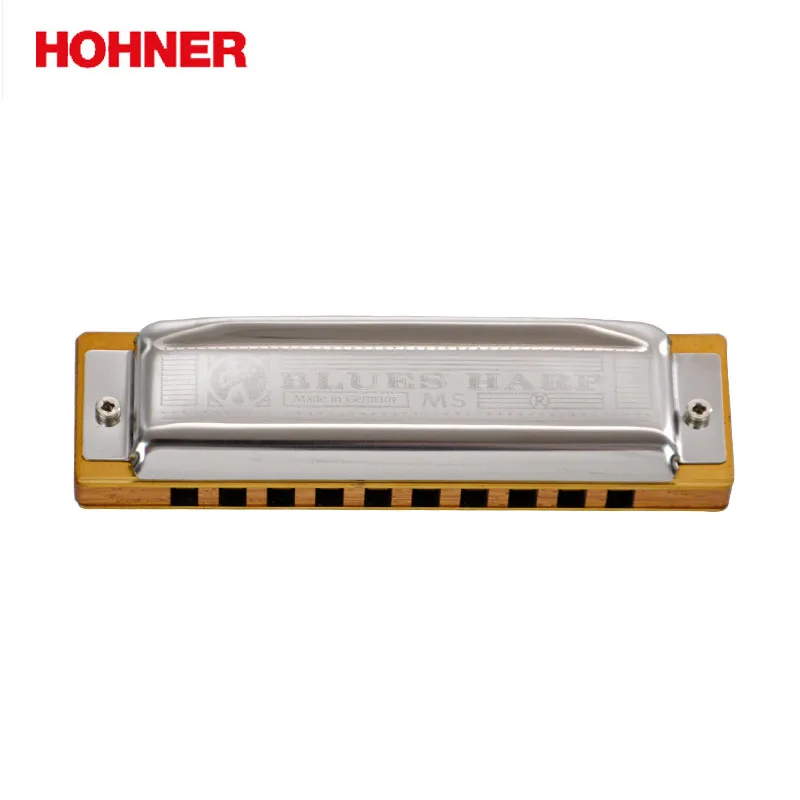 Hohner Blues Harp BH20 10 Hole Harmonica Bules Diatonic Harp, Wooden body Key of C,D,E,F,G,A