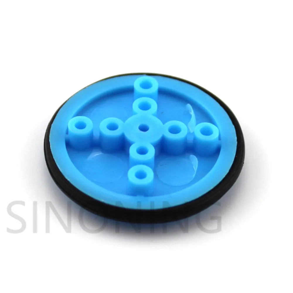 10 PCS 2*30mm blue pulley small pulley diy motor wheel can be set silicone wheel leather plastic model wheel drive wheel