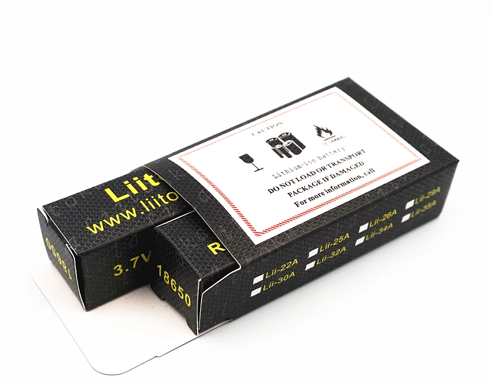 HK LiitoKala Lii-34A for 3.7V 18650 battery  34A 3400MA Rechargeable Battery for flashlight/torches/Lamp