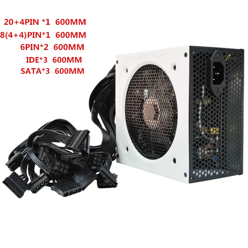 700 watt Computer Netzteil 700 watt NETZTEIL 12 v Desktop Netzteil 700 watt ATX Netzteil Für PC gaming Power mit Bunte LED Licht