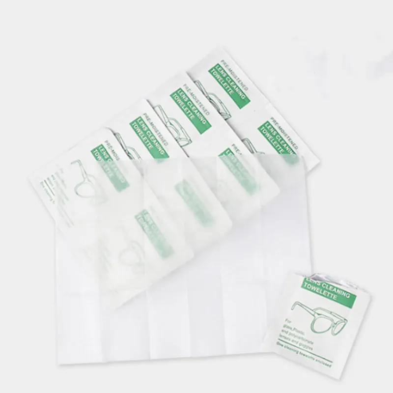 200 Pcs 8x15cm Disposable Wet Tissue Wipe Glasses Cleaning Cloth Gentle Formula Clean Decontamination Lens Cleaning Wipes