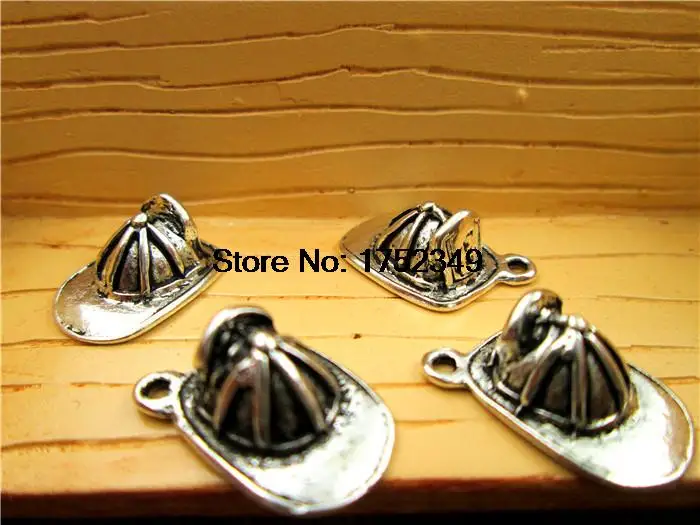 25pcs-- Fireman Helmet Charms Antique Tibetan silver Fireman Helmet Charms pendants ,DIY Supplies 19x15mm