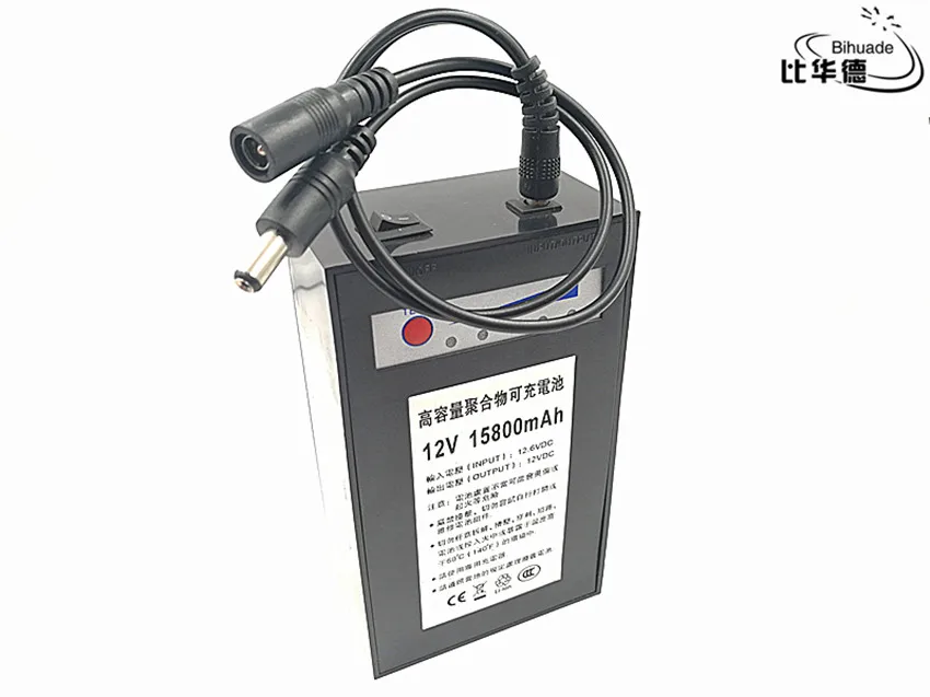 12V 15800mah lithium battery Rechargeable DC battery polymer batteria For monitor motor LED light outdoor spare Battery