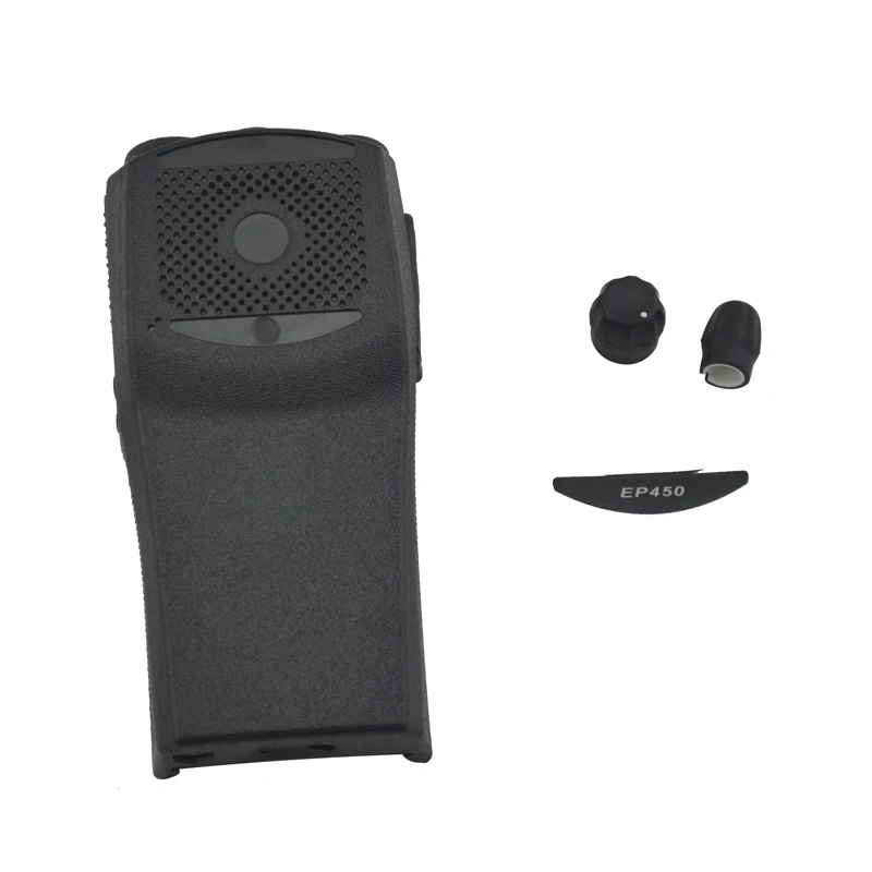 Zwart Plastic Behuizing case cover met sticker, knoppen voor Motorola EP450 Draagbare twee manier radio