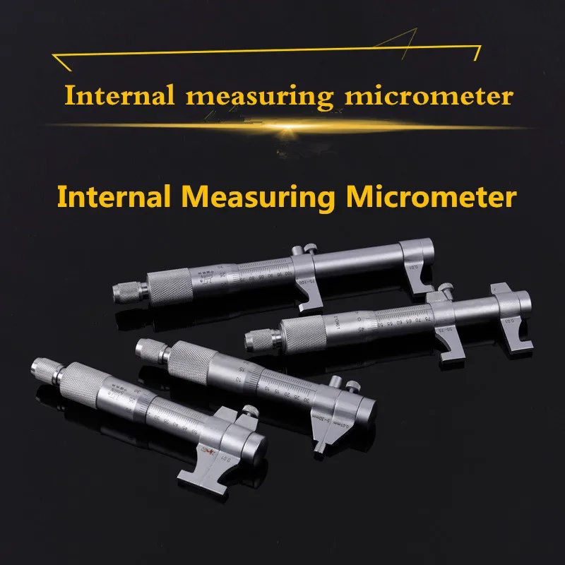 Inside Micrometer 0.01mm Metric Carbide Ratchet Screw Gauge Professional Measuring Tool 5-30mm 25-50-75-100-125-150-175-200mm