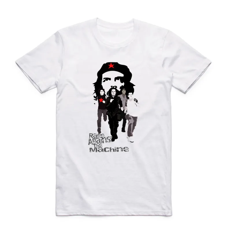 2019 Summer Fashion Men Print Rage Against The Machine T Shirt O Neck Short Sleeves Che Guevara Rap Metal T-shirt