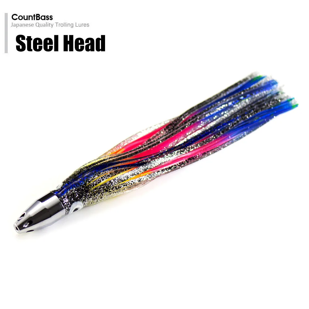 COUNTBASS 1pc Spiel Angeln Trolling Köder 7,8 unzen Bullet Jet Kopf mit Tintenfisch Rock, Thunfisch Wahoo Marline Segelfisch Kinfish Köder – Detail 3