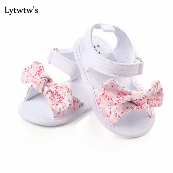 1 Paar Lytwtw 'S Kinderen Baby Kids Jongens Meisjes Schoenen Antislip Canvas Strik Peuters Pasgeboren Infantil Sandalen
