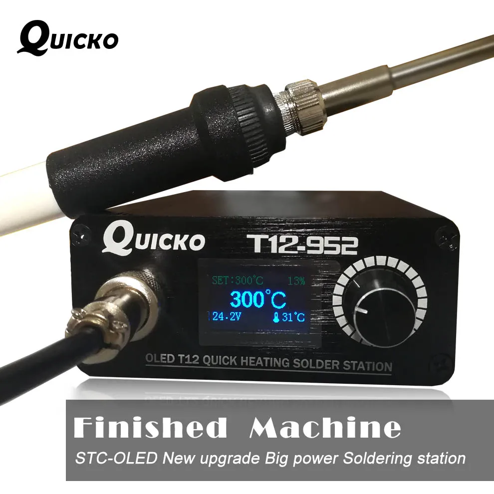 Szybkie nagrzewanie stacja lutownicza T12 elektroniczna lutownica 2020 nowa wersja STC T12 OLED cyfrowa lutownica T12-952 QUICKO