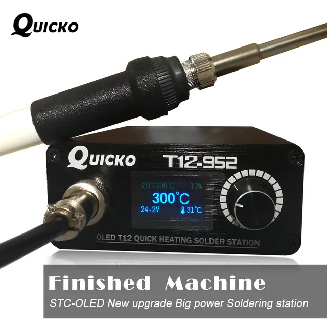 Szybkie nagrzewanie stacja lutownicza T12 elektroniczna lutownica 2020 nowa wersja STC T12 OLED cyfrowa lutownica T12-952 QUICKO