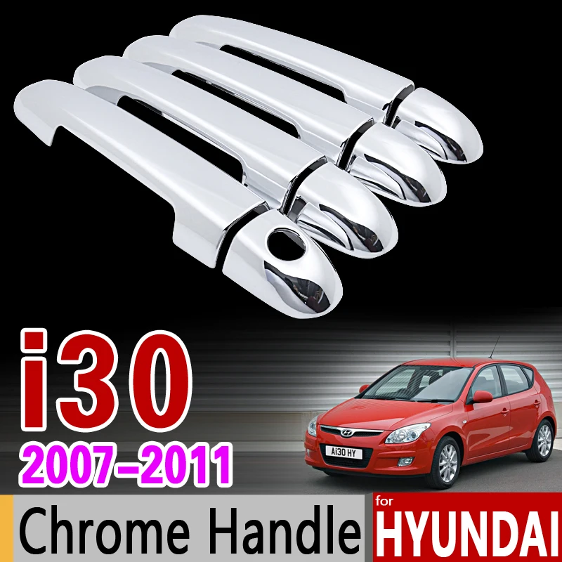 

Для Hyundai i30 2007-2011 FD хромированная накладка на дверную ручку, набор накладок 2008 2009 2010, никогда не ржавеет, автомобильные аксессуары, наклейки, Стайлинг автомобиля