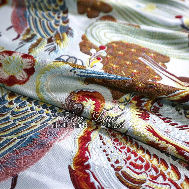 Heying Yarn-dyed Jacquard Fabric High-end Dress Yarn-dyed Lady Temperament Jacquard Fabrics Wholesale Cloth Per Meter Sewing