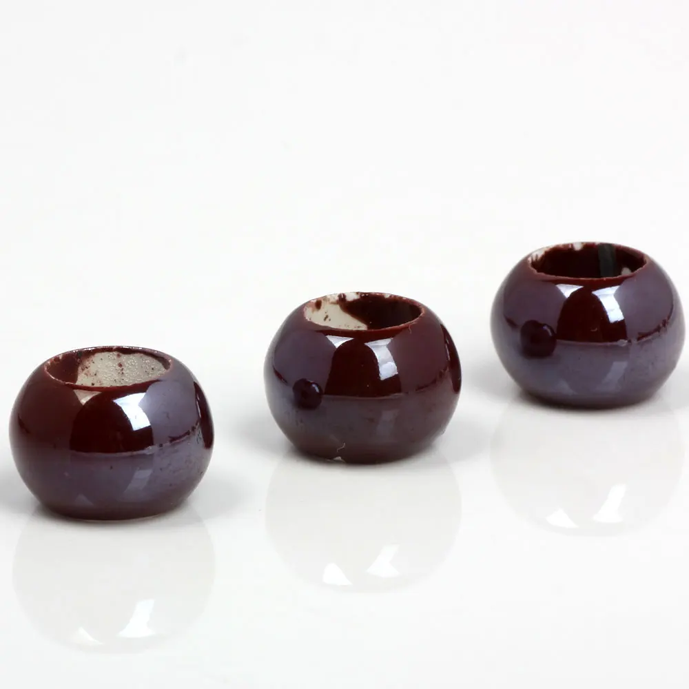 OlingArt 16*12mm 6pcs/lot Leather clasps brown Ceramic Large round hole beads New Hot Sale DIY Jewelry making
