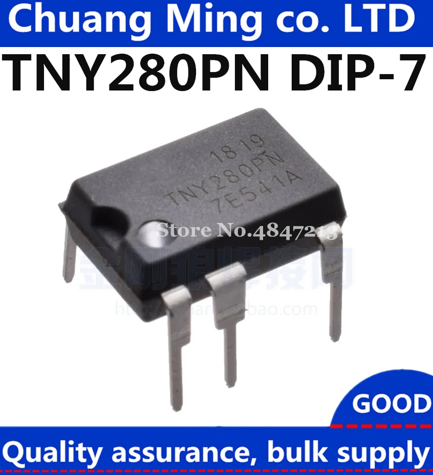 Free Shipping 100PCS/LOT TNY280P TNY280PN TNY280 DIP-7 Power Chip LCD Power Chip Management IC IC DIP-7 LCD Accessories