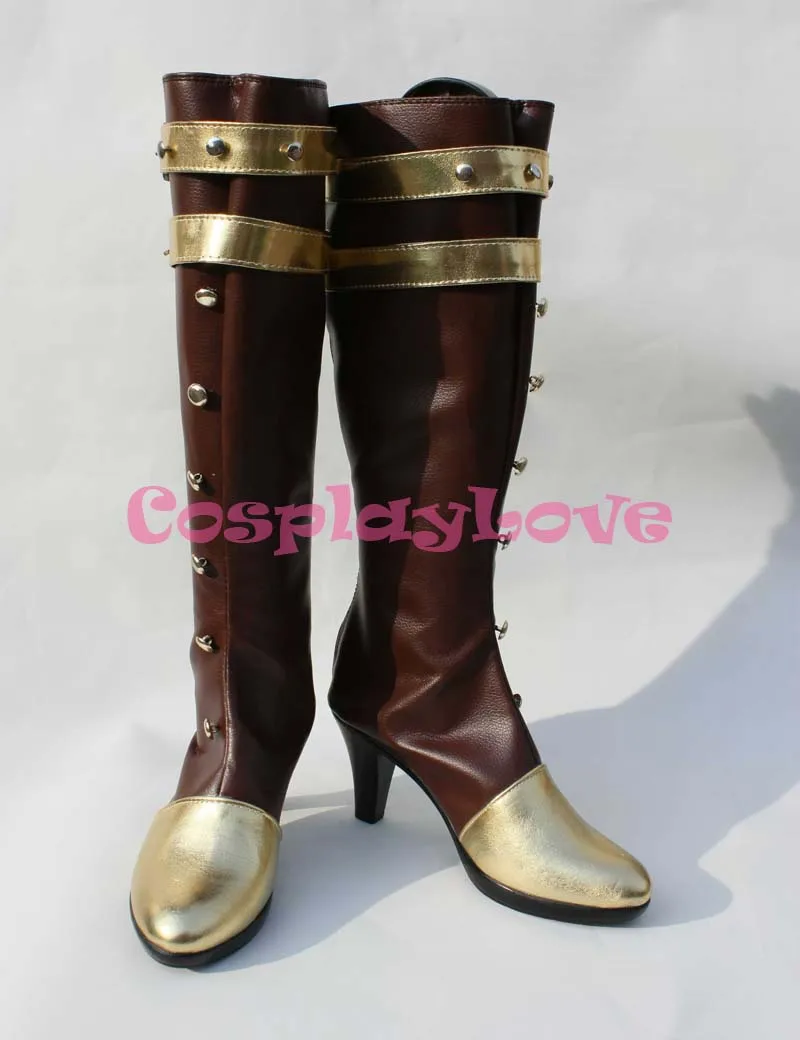 Custom Made American Game LOL Caitlyn the Sheriff of Piltover Cosplay Shoes Boots For Christmas Halloween Festival