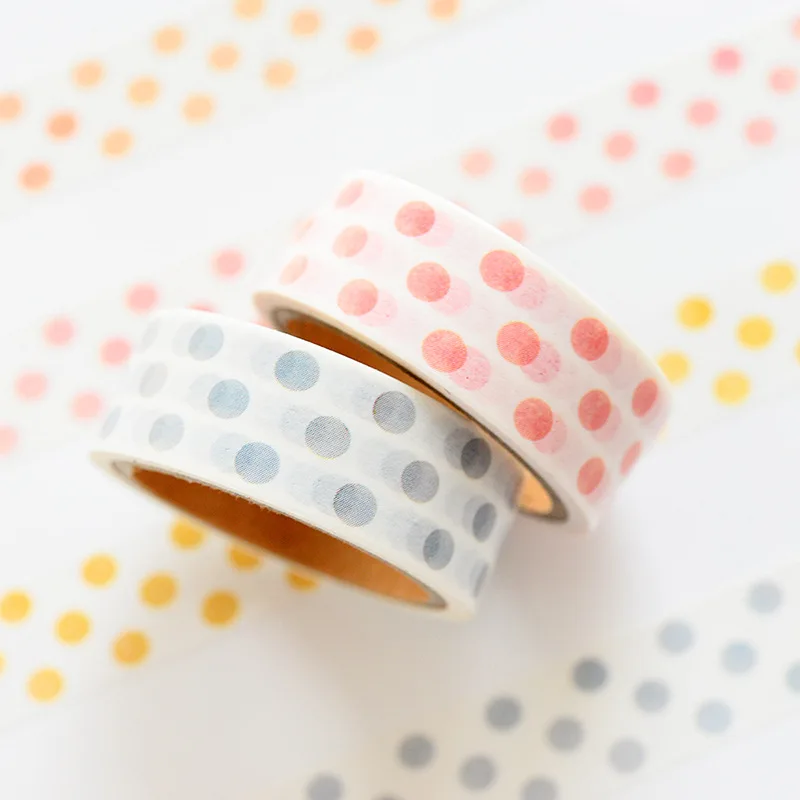 4pcs Basic Pattern Washi Tape Set 15mm Stripe Twill Plaid Dot Adhesive Masking Tapes Diary Decoration Stickers Household A6041