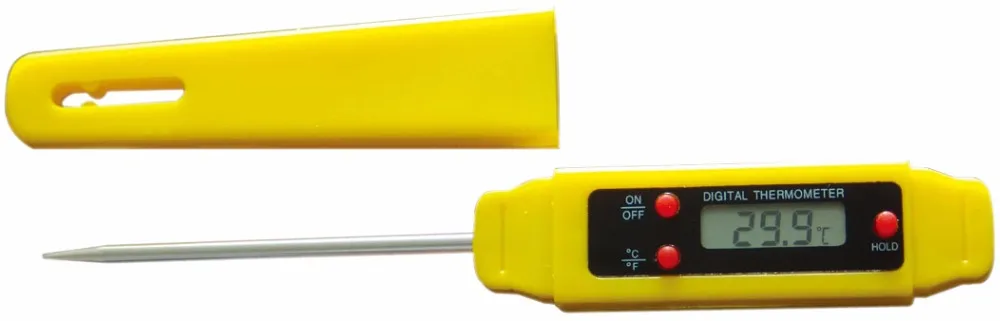 Frete grátis portátil de alta precisão digital comida termômetro handheld eletrônico medidor temperatura com sonda inoxidável