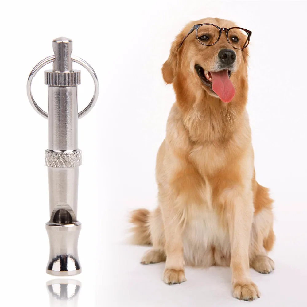 Adjustable Supersonic UltraSonic Obedience Sound Whistle For Dogs Training Keychain Whistle Pet Animal Accessories