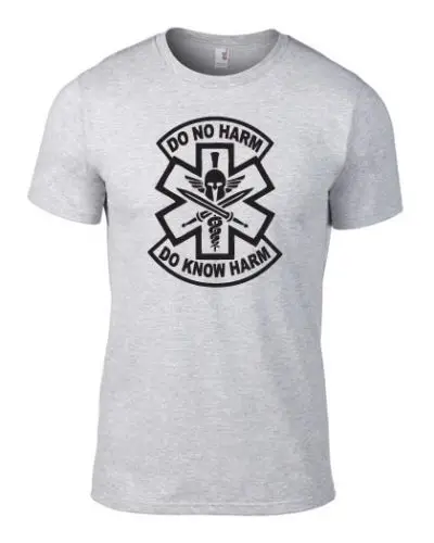 2019 Summer Brand Clothing Do No Harm Do Know Harm Spartan Medic Emt T-Shirt street wear Tee shirt