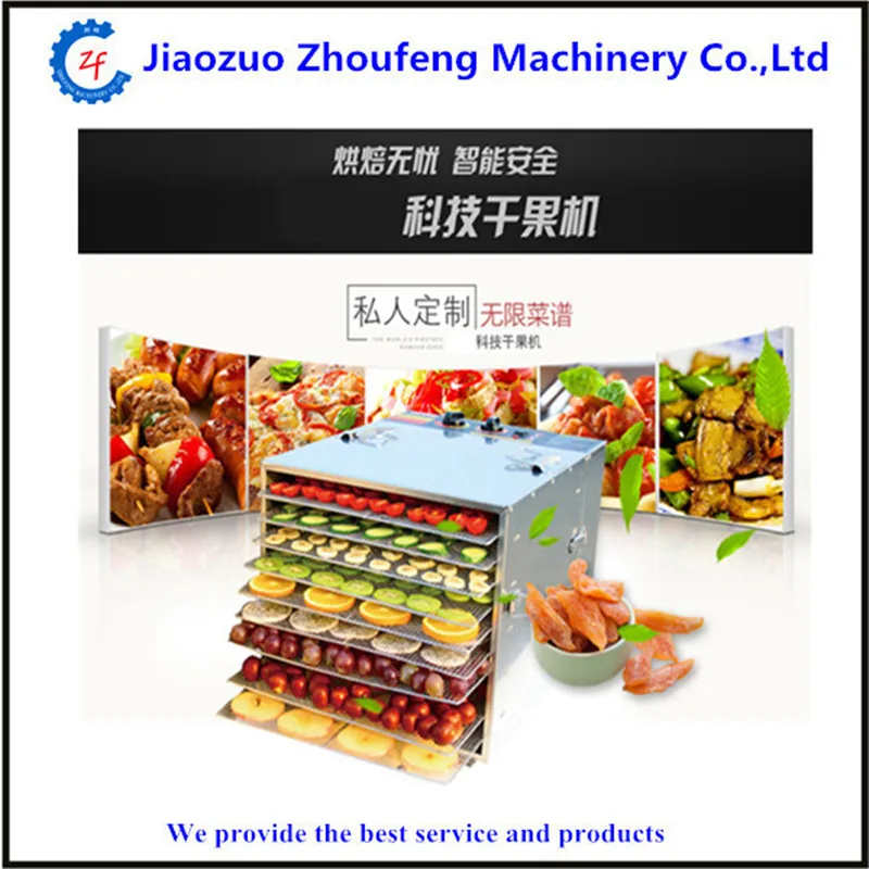 Cibo disidratatore frutta verdura macchina di essiccazione frutta disidratatore erbe a base di carne in acciaio inox di elettrodomestico da cucina 10 vassoi ZF