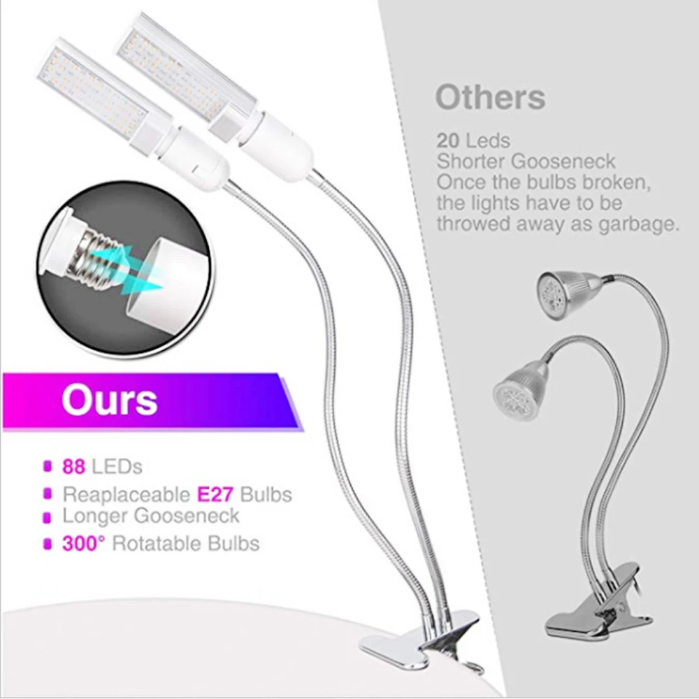 Phyto Lamp USB Dimmable Led Plant Grow Light 45W Full Spectrum For Indoor Flower Tent Plant Seedling Fitolampy
