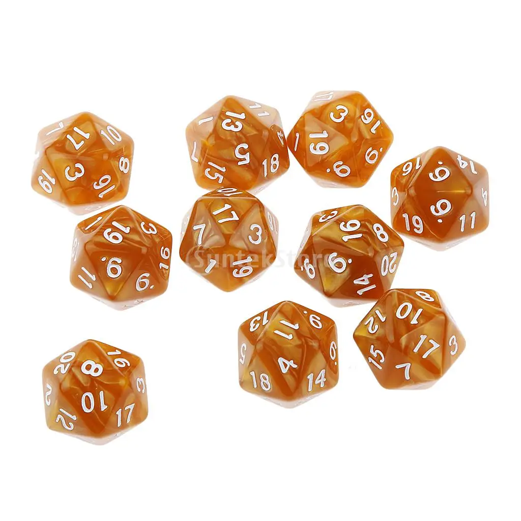 10 stks 20 Zijdige Dobbelstenen Astrologie Veelzijdige Constellation Dobbelstenen D20 Spelen D & D RPG TRPG DND voor Party Game Rollenspel