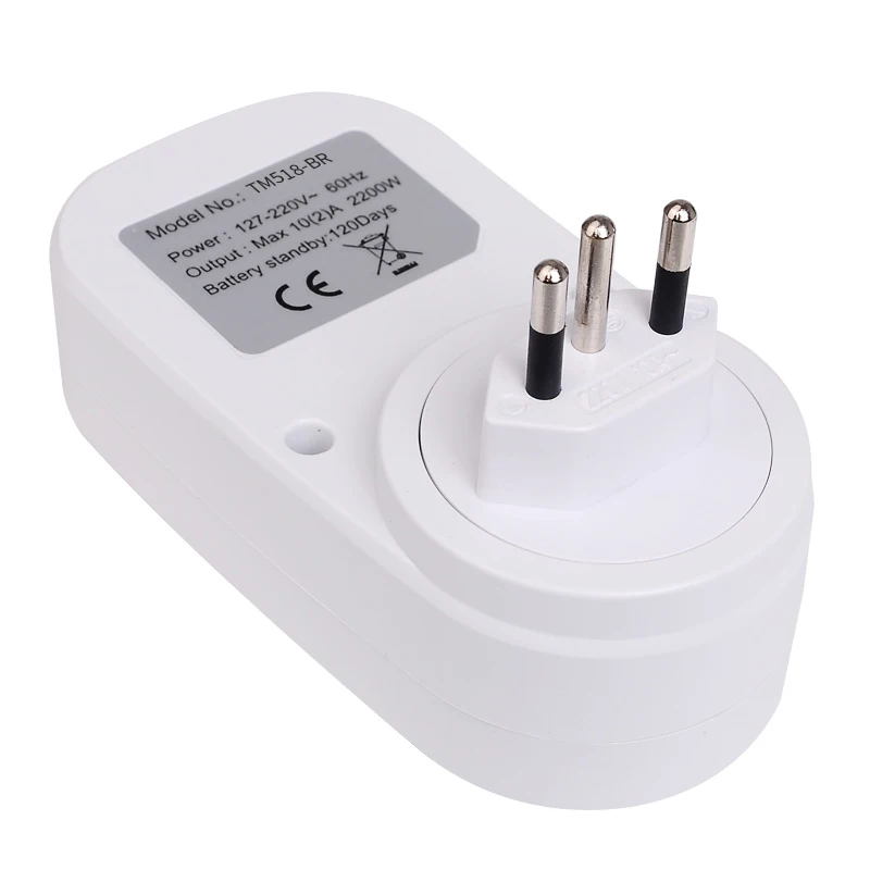 Brazil BR Plug Outlet 7 Day Weekly Programmable Digital Plug Timer Switch Time Relay Wall Clock Power Socket AC 110V 120V 220V