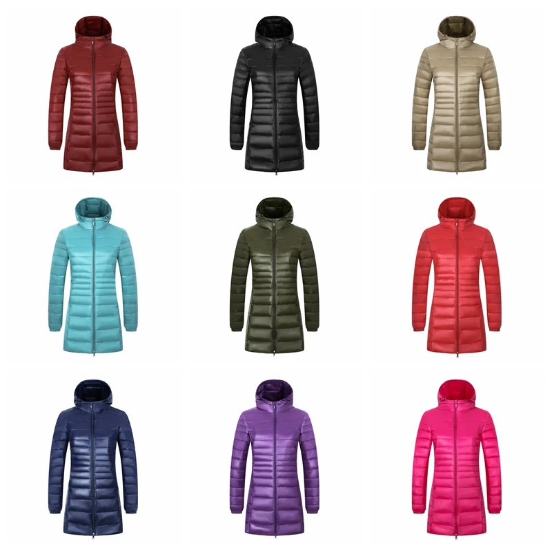 NewBang ยี่ห้อ6XL 7XL 8XL Plus ขนาดลงเสื้อหญิงยาวฤดูหนาว Ultra Light Down Jacket ผู้หญิง Hooded แจ็คเก็ตขน warm Coat