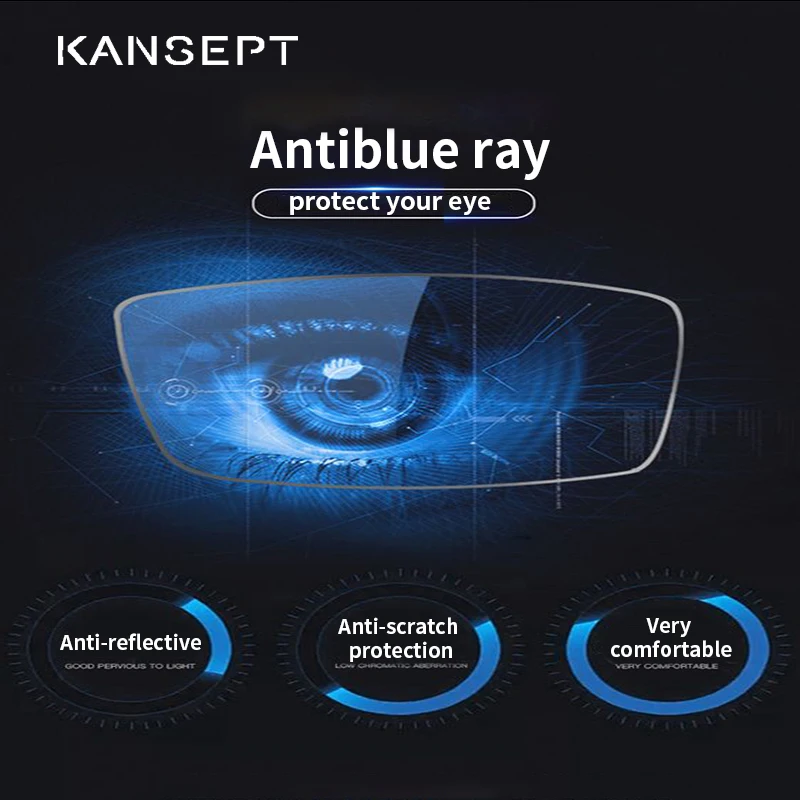 1.61 Index Anti-Blue Ray Prescription Lenses Aspherical Computer Professional Lens Anti-Radiation Optical Myopia Hyperopia Lens