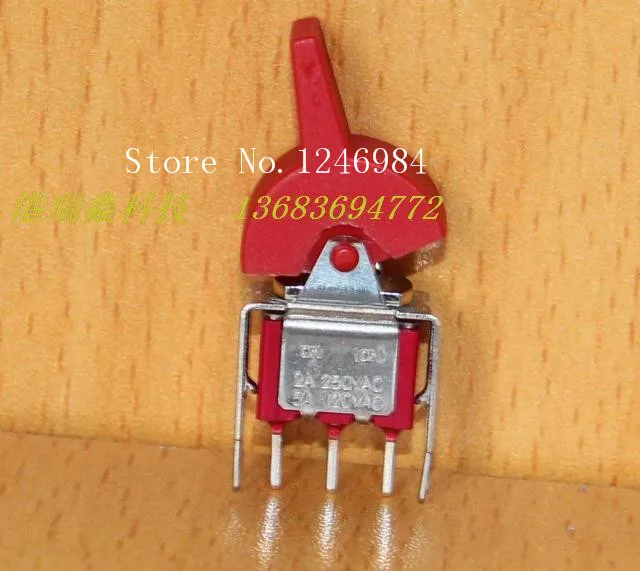 

[SA]P13 single red reset pin tripod handle single toggle switch toggle switch Q13 3MS2 Deli Wei--20pcs/lot